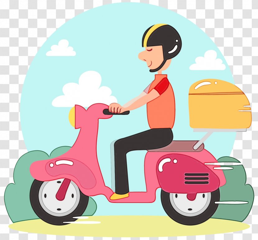 Motorcycle Cartoon - Motion Graphics - Sharing Scooter Transparent PNG