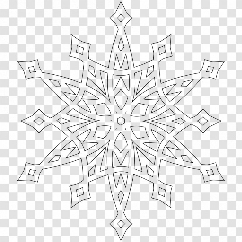 Coloring Book Snowflake Child Page - Symbol Transparent PNG