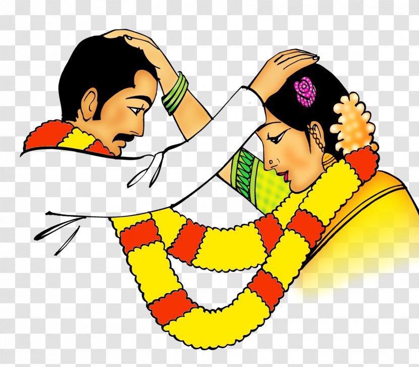 Clip Art Illustration Clothing Accessories Marriage Couple - Mukesh - Hindu Wedding Transparent PNG