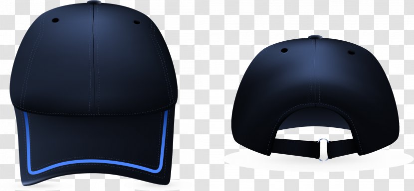 Helmet Brand Cap - Vector Hand-painted Blue Hat Transparent PNG