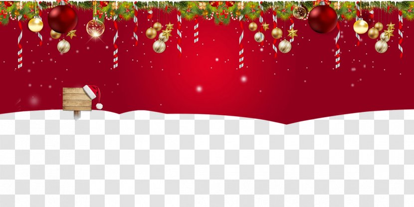 Merry Christmas Happy New Year Background - Banner - Red Pattern Transparent PNG