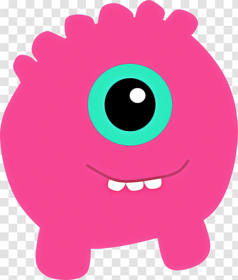 Pink Cartoon Facial Expression Nose Smile Transparent PNG