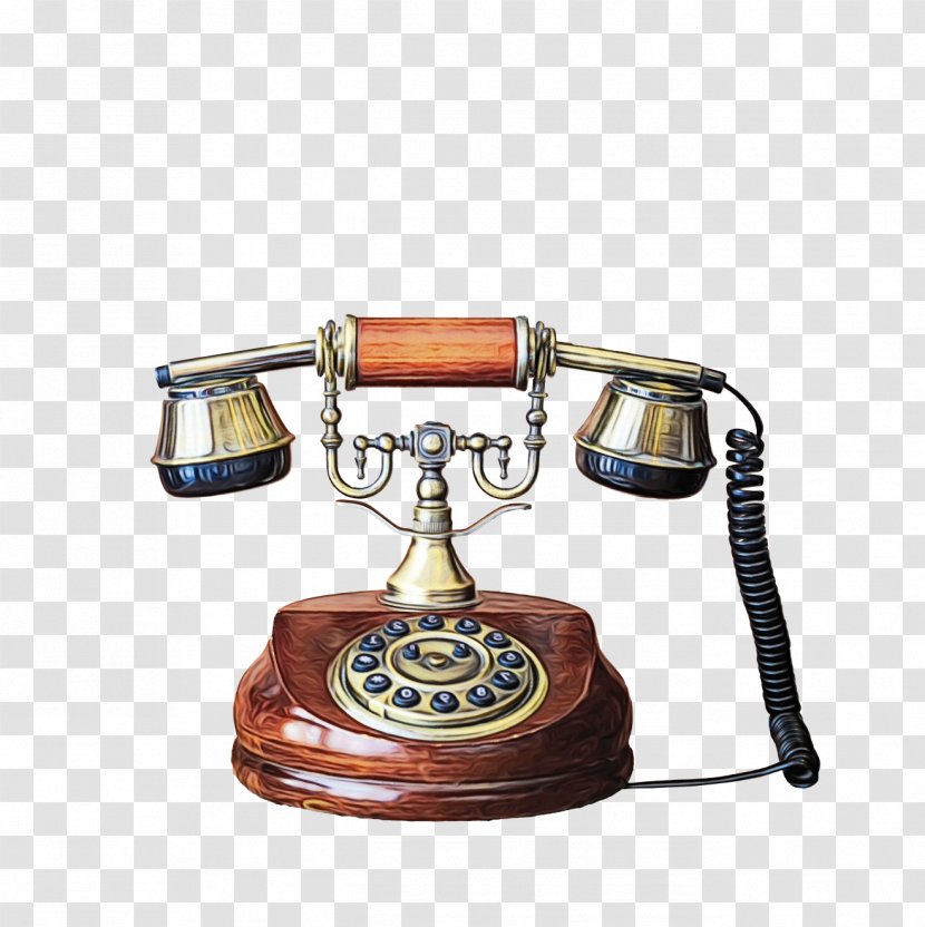 Telephone Corded Phone - Paint Transparent PNG