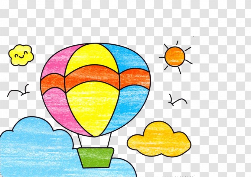 Art Illustration - Flower - Children's Hot Air Balloon Transparent PNG