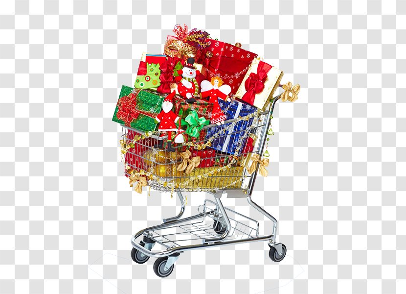 Gift Shopping Cart Christmas - Black Friday Transparent PNG