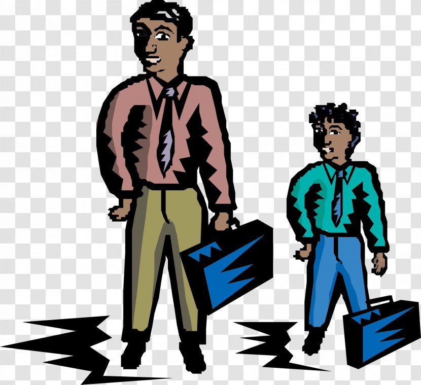 White-collar Worker Drawing Cartoon - Human Behavior - Hand-painted Men From Work Transparent PNG