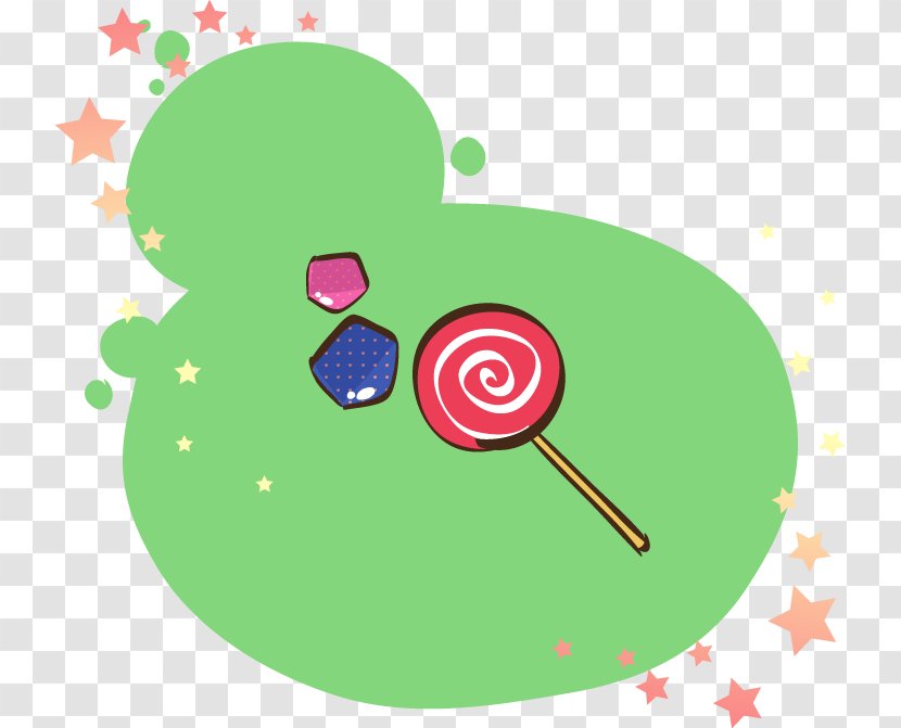 Lollipop Green Clip Art - Heart - Painted Background Star Element Transparent PNG