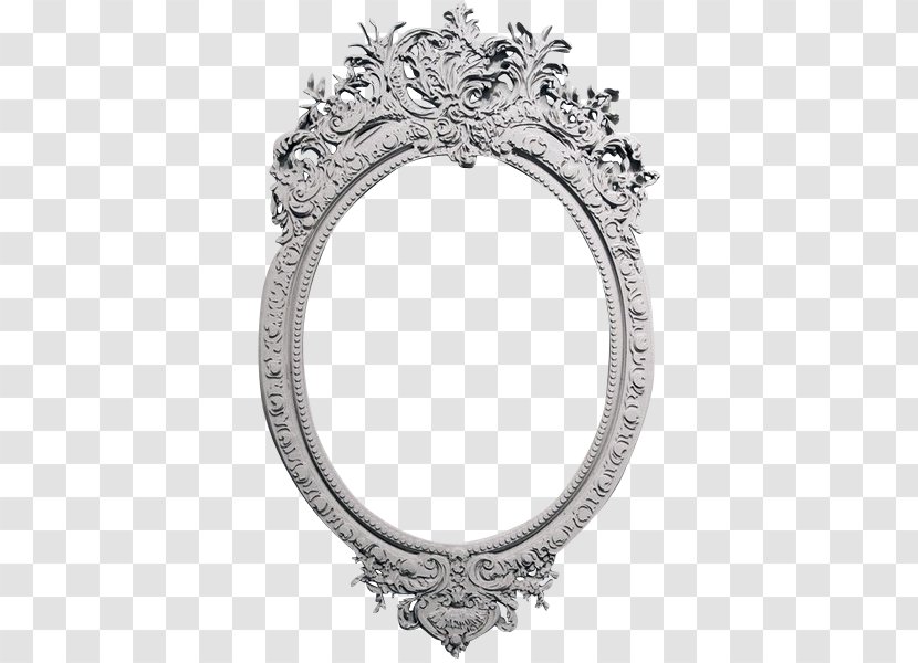 Oval Silver Body Jewellery Black Picture Frames - Frame - Jewelry Transparent PNG