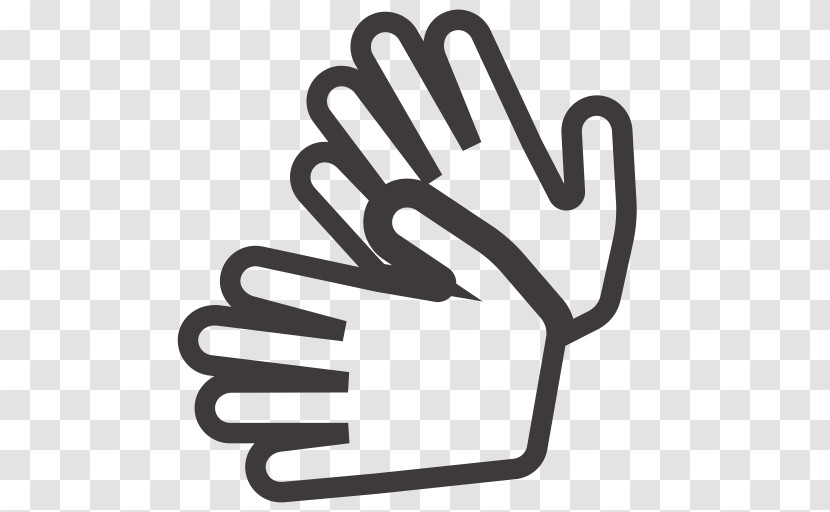 Hand Logo Line Finger Font Transparent PNG