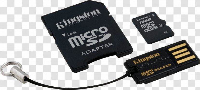 Kingston Technology Flash Memory Cards Secure Digital Computer Data Storage Adapter - Usb Transparent PNG