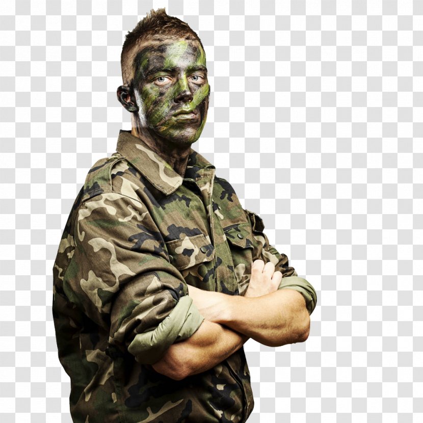Stock Photography Soldier Camouflage Royalty-free Paint - Soldiers Face Transparent PNG