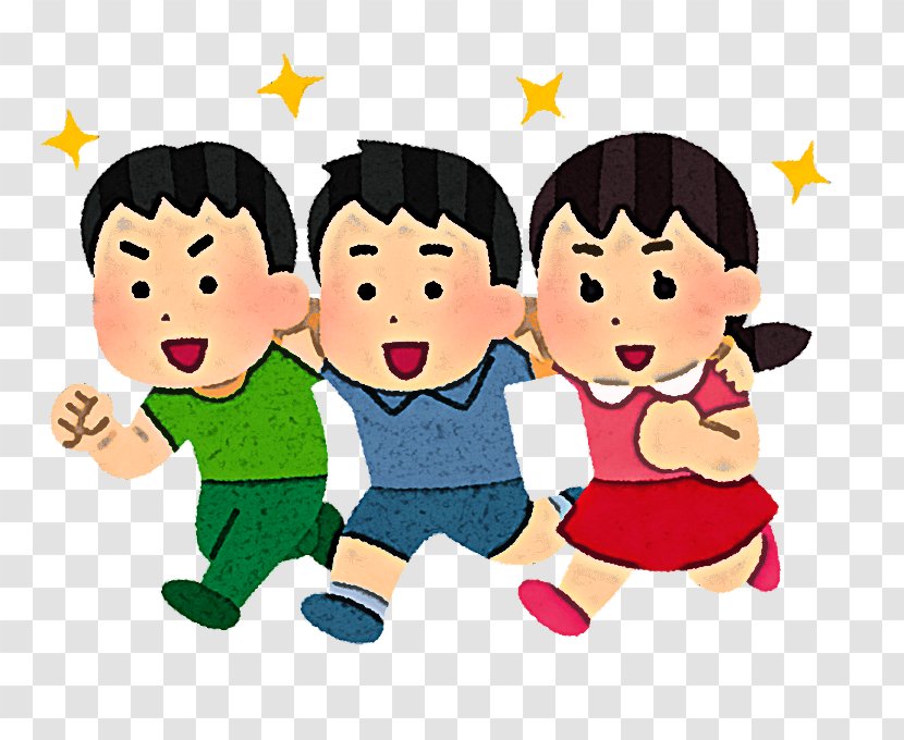 Cartoon People Child Fun Happy - Gesture Sharing Transparent PNG