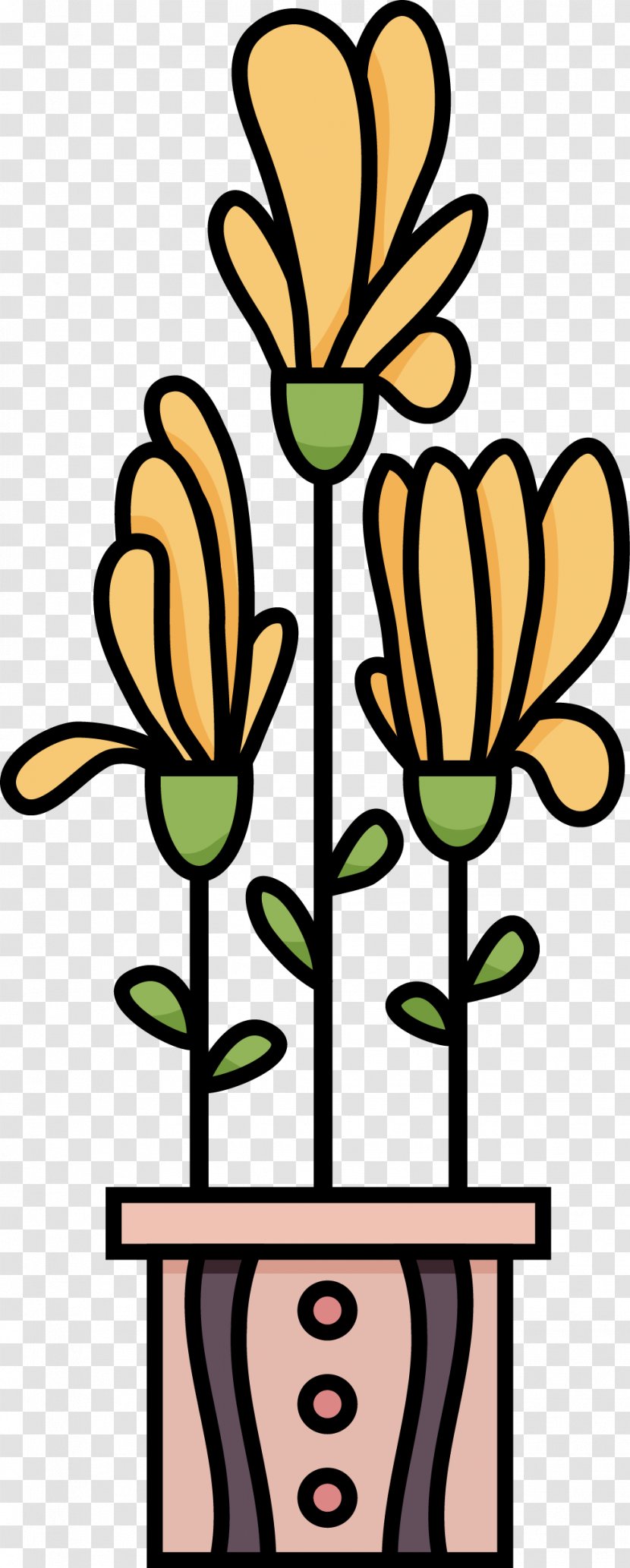 Floral Design Cut Flowers Common Sunflower Plant Stem Pattern Transparent PNG