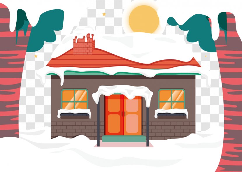 Snow Log Cabin Clip Art - Vector Igloo Transparent PNG