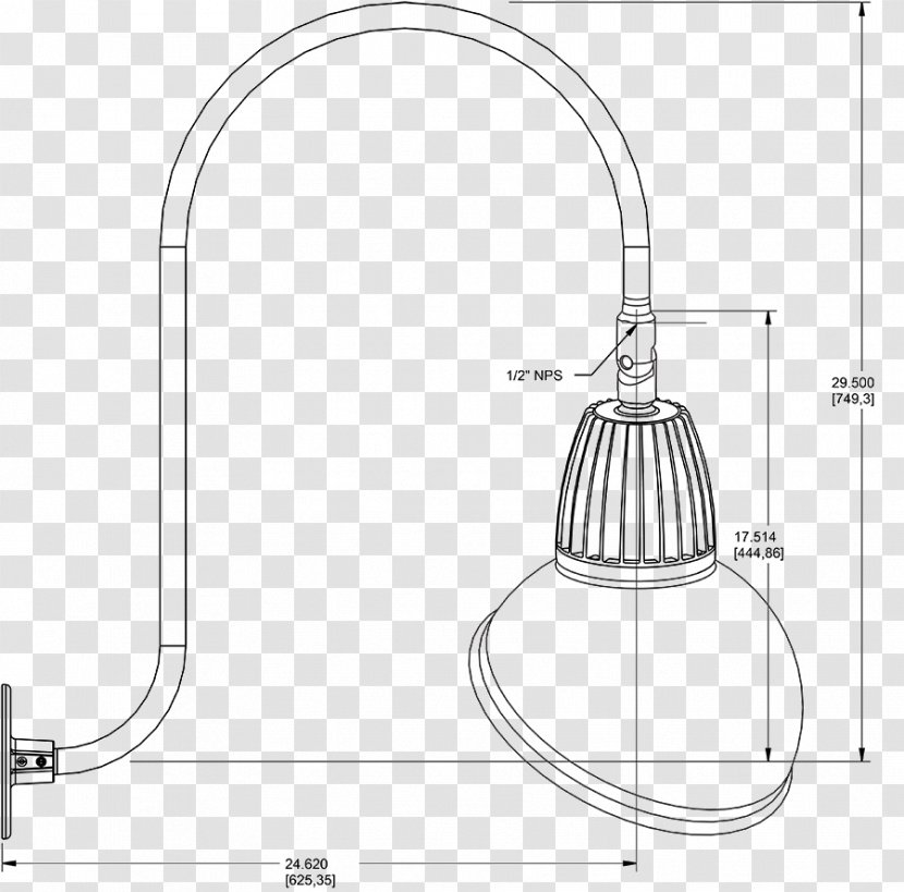 Drawing Lighting Plumbing Fixtures - Monochrome - Shading Style Transparent PNG