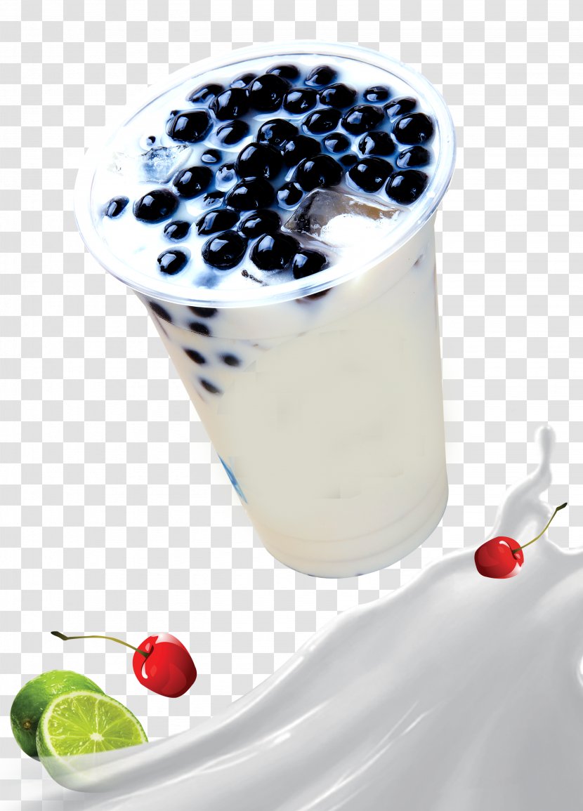 Bubble Tea Coffee Milk White - Jasmine - Pearl Transparent PNG