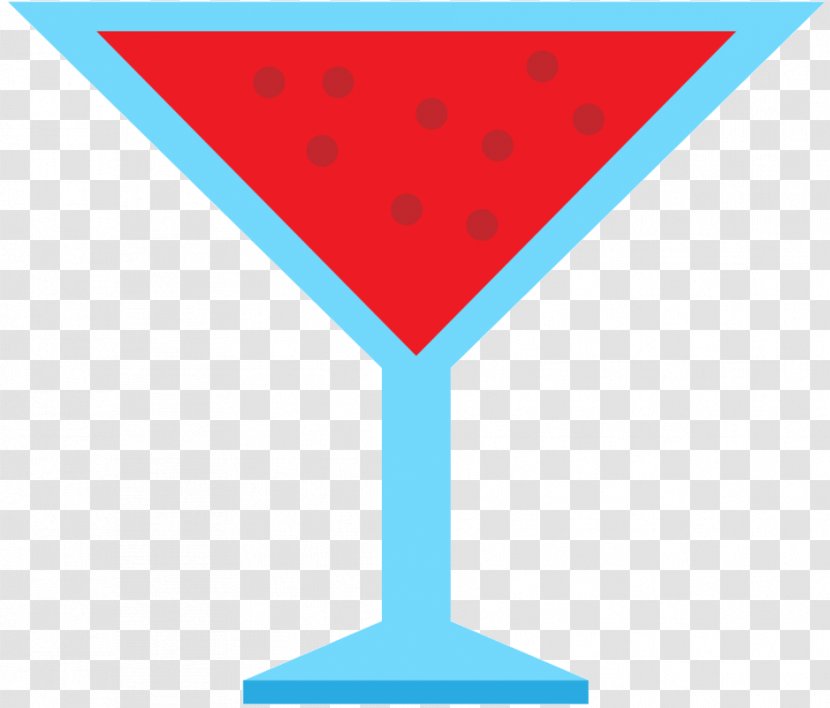 Martini Angle Line Cocktail Glass Point - Turquoise Transparent PNG