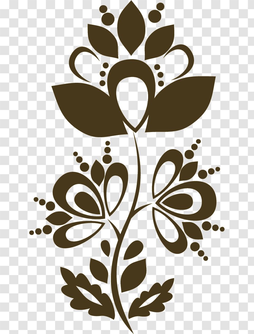 Floral Design Creativity Leaf - Monochro Transparent PNG
