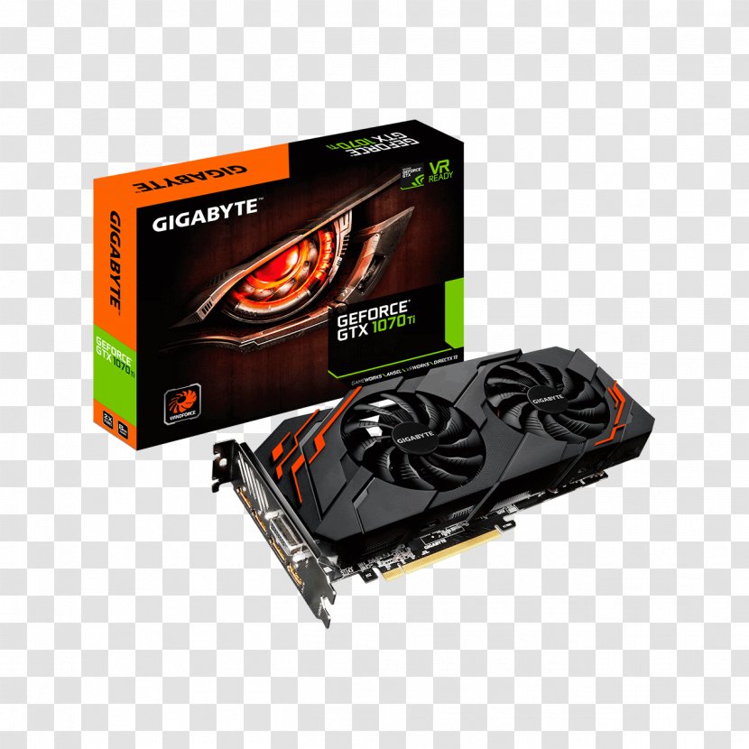 Graphics Cards & Video Adapters Gigabyte Nvidia Geforce Gtx 1070 Ti Gaming 8g Technology GDDR5 SDRAM - Processing Unit - Gd Transparent PNG