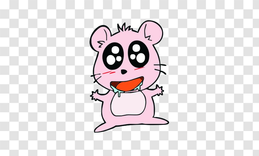 Cartoon Drooling - Heart - Mouse Transparent PNG