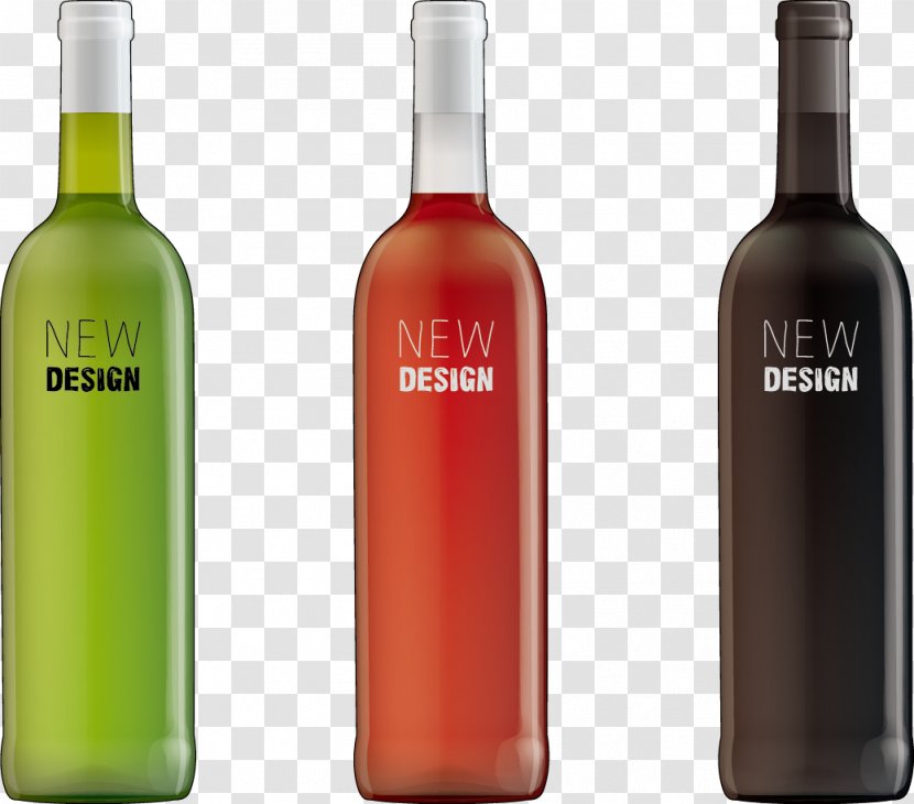 Red Wine Liqueur Glass Bottle Transparent PNG