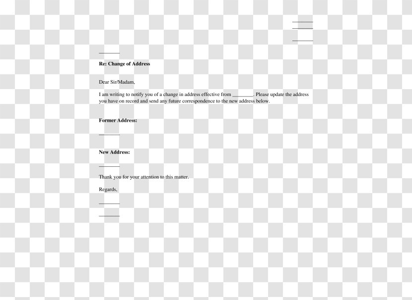 Template Form Letter Address - Brand - Resume Transparent PNG