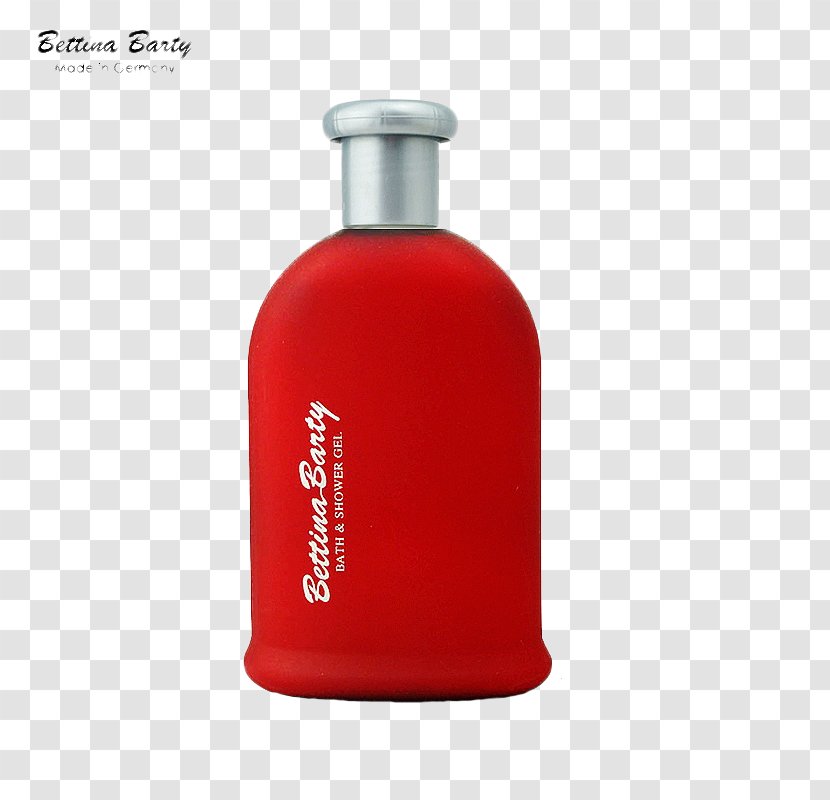 Glass Bottle Shampoo - Designer - Red Frosted Transparent PNG
