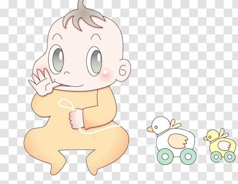 Child Toy Infant Cuteness - Watercolor - Baby Playing Duckling Chicks Transparent PNG