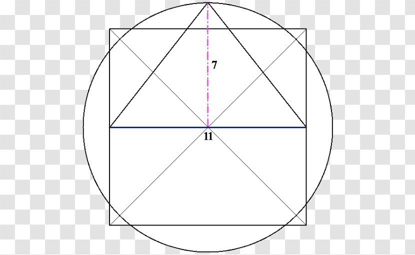 Triangle Drawing Point Squaring The Circle - Diagram Transparent PNG