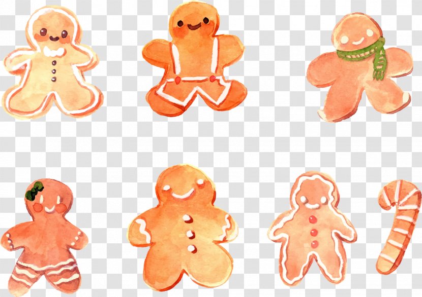 Pryanik Pain Dxe9pices Gingerbread Man Royal Icing - Biscuit - Vector Painted Transparent PNG