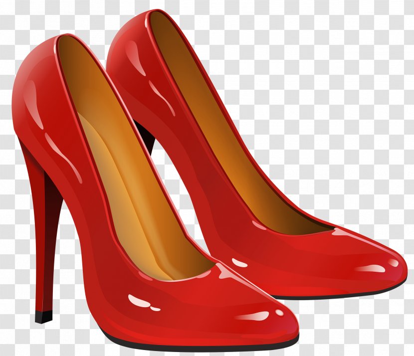 High-heeled Footwear T-shirt Shoe Clip Art - Heel - Red Shoes Cliparts Transparent PNG