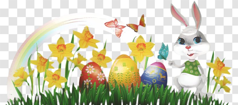 Easter Bunny Clip Art Egg Vector Graphics - Tulip - Grass Transparent PNG