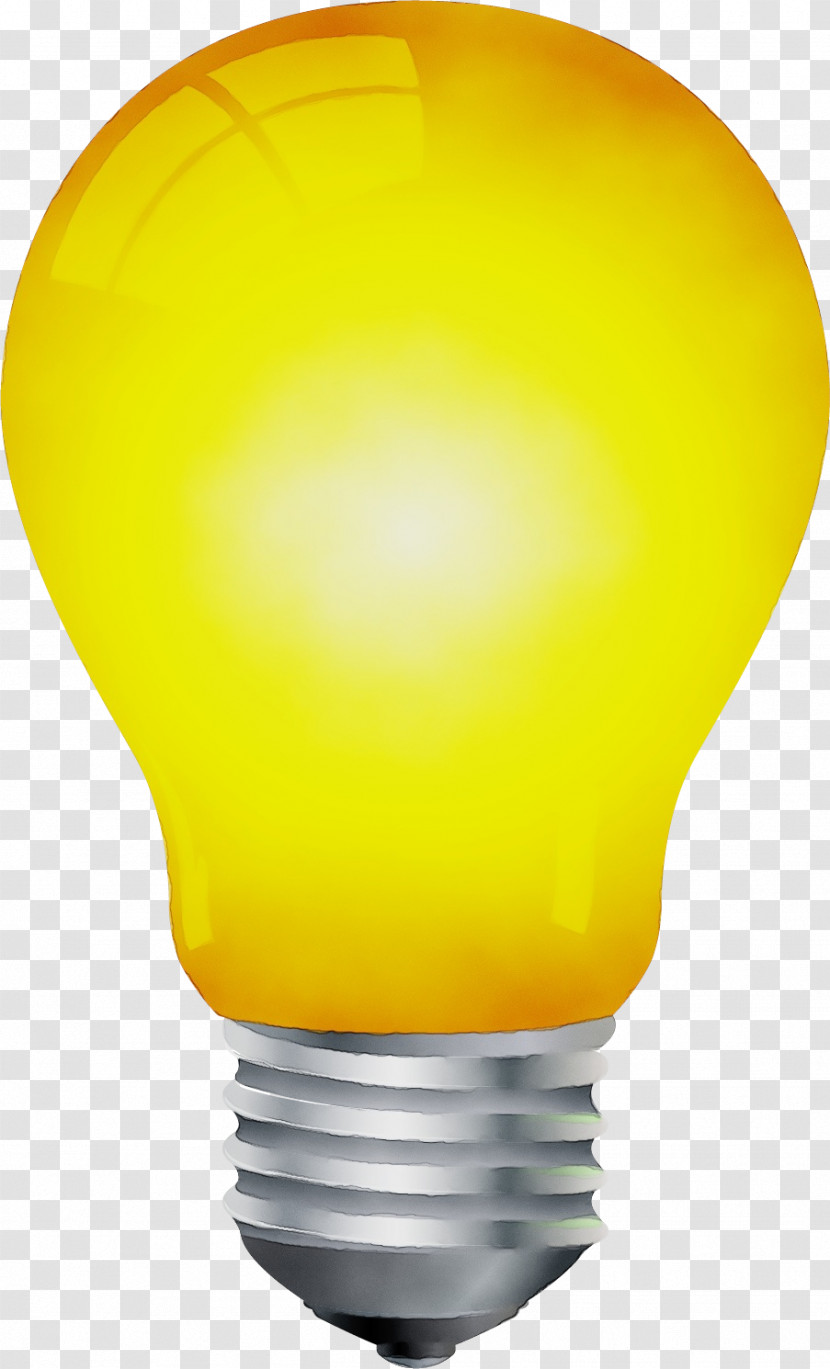 Yellow Incandescent Light Bulb Light Transparent PNG