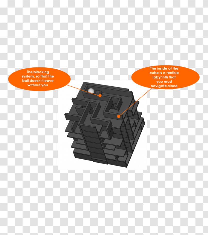 INSIDE³ Maze Puzzle Cube - Word Game Transparent PNG