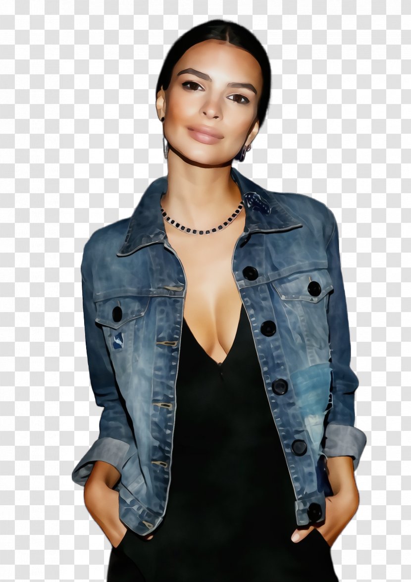 Emily Ratajkowski Denim Model Jeans Fashion - Jacket - Trousers Gesture Transparent PNG