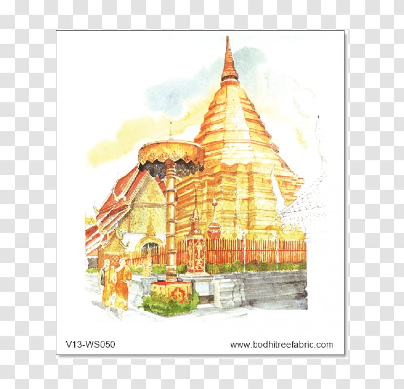Temple Watercolor Painting Wat Arun Grand Palace - Sangha - Thai Transparent PNG