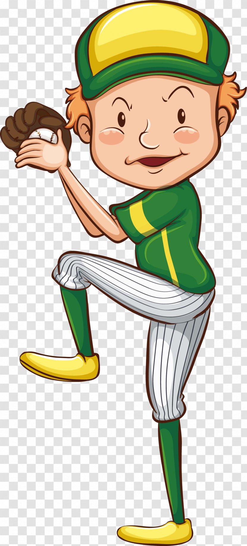 Baseball Drawing Illustration - Fictional Character - Green Junior Open Transparent PNG