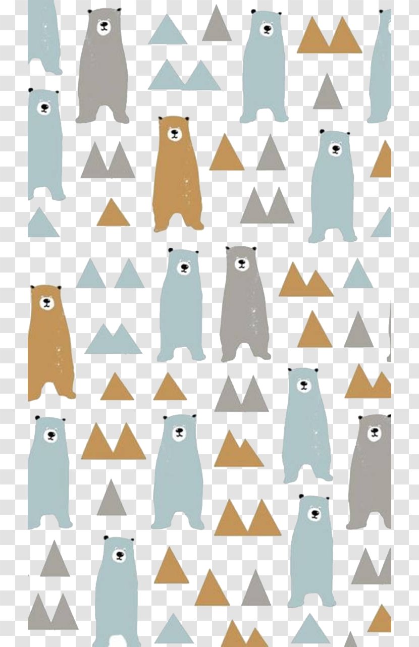 Paper Bear Printing Pattern - Flower - Colored Transparent PNG
