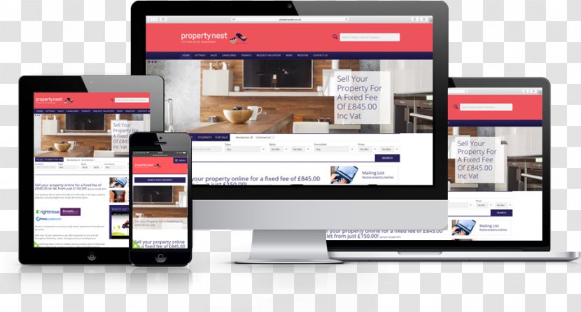 Web Page Responsive Design Template System - Electronics - Estate Agent Transparent PNG