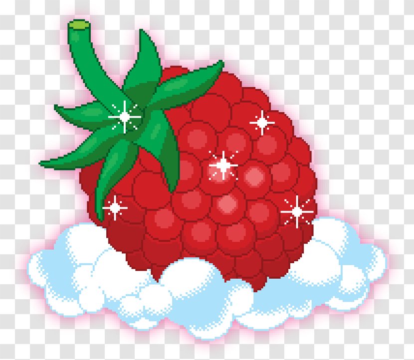 Raspberry Pixel Art Transparent PNG