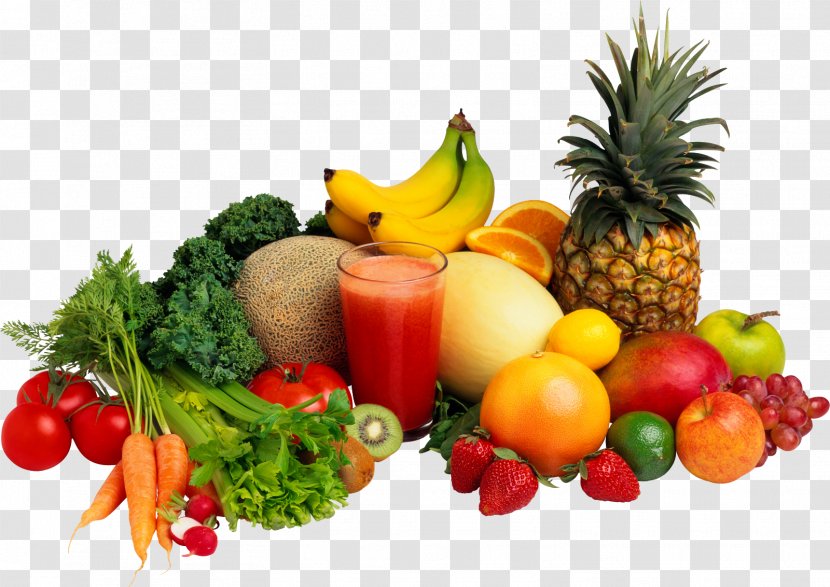 Healthy Diet Health Food Eating - Garnish - Fresh Fruits And Vegetables Vector Transparent PNG