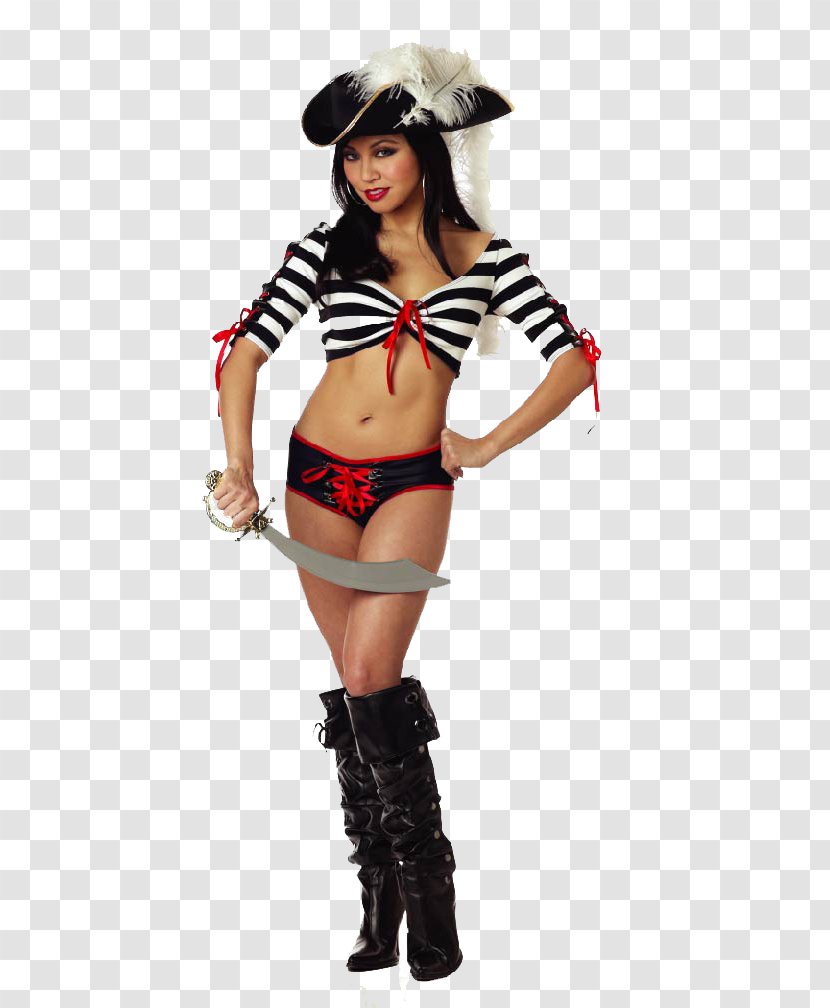 Halloween Costume Piracy Female Pirates Of The Caribbean - Watercolor - Cartoon Transparent PNG