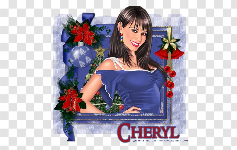 Christmas Day Graphics Photomontage Shoulder Flower - Cartoon Transparent PNG