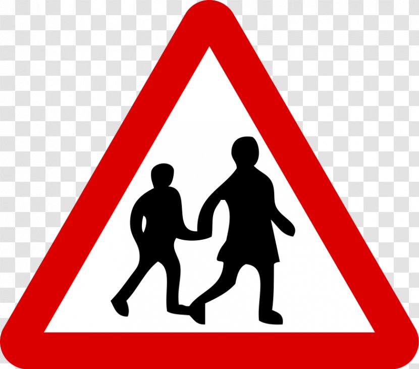 Road Signs In Singapore The Highway Code Traffic Sign School Warning - Pedestrian Crossing - Printable Transparent PNG