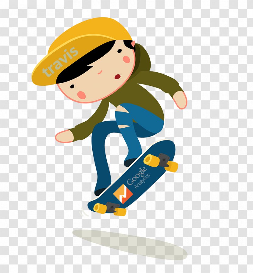 Skateboarding Drawing - Character Transparent PNG