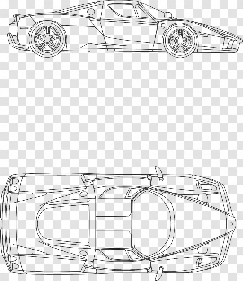 Enzo Ferrari Sports Car 599 GTB Fiorano - Automotive Design Transparent PNG