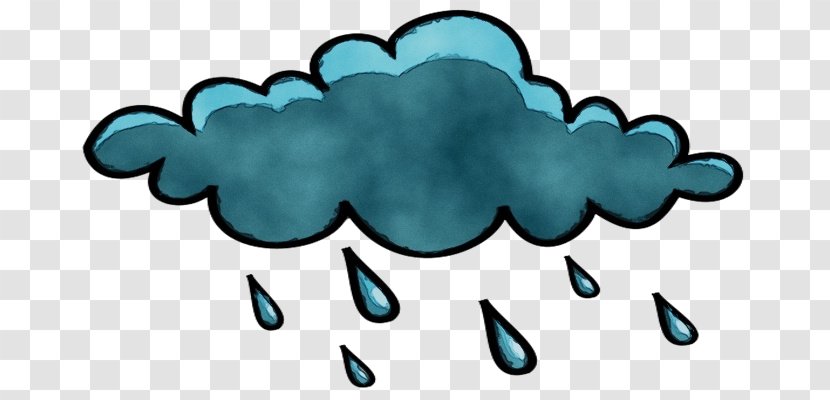 Rain Cloud - Lightning - Wing Teal Transparent PNG