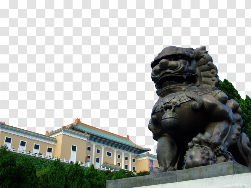 National Palace Museum Lungshan Temple Of Manka Forbidden City The Imperial Collections Tokyo - Sculpture - Entrance Bronze Lion Transparent PNG