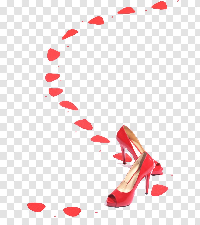 Shoe High-heeled Footwear Illustration - Cartoon - Red High Heels Transparent PNG