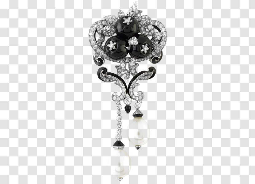 Earring Van Cleef & Arpels Jewellery Necklace Diamond - Parure - Generous Obsidian Transparent PNG